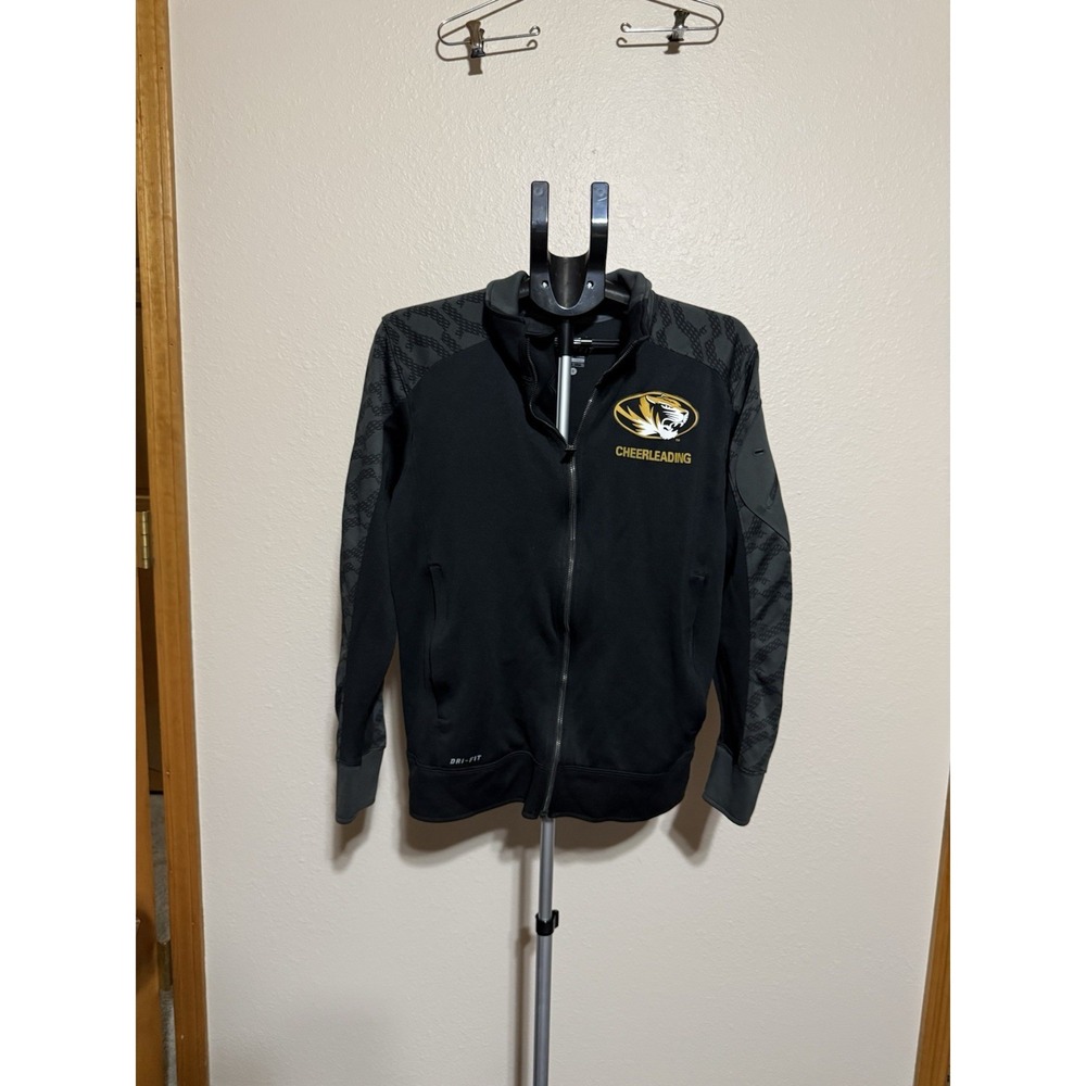 Nike Dri-Fit Missouri Tigers Cheerleading Full‎ Zip Jacket Women's Small Black
